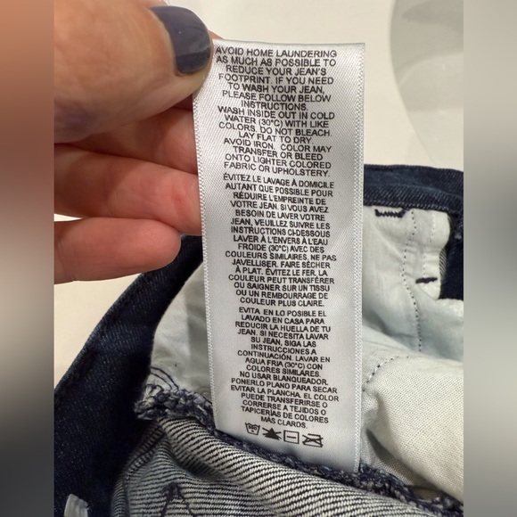 FRAME Le Palazzo Crop Wide Leg High Rise Women's Jeans Dark Wash frayed Size 27 - Picture 8 of 11